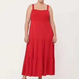 NWT Loft Plus Red Maxi Dress Sz 24